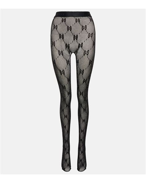 gucci black gg tights|Gucci gg pattern tights.